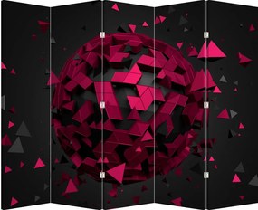 Paraván - 3D abstrakcie (210x170 cm)