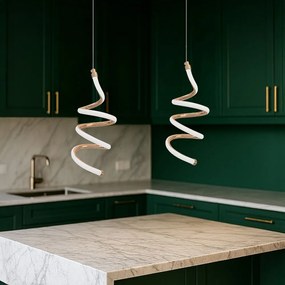 Toolight Toolight, LED závesné stropné svietidlo, 12W, 3000K, LHJ096-1CP, ružové zlato, OSW-50041