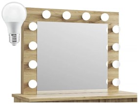 Bestent Toaletný stolík s LED zrkadlom Cleopatra Dub craft