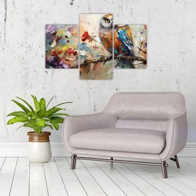 Obraz - Maľovaná sova (90x60 cm)