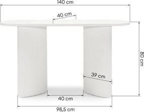 Konferenčný stolík Pauline 140 cm biely
