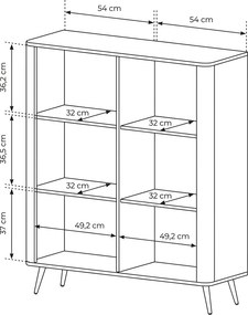 VYSOKÁ KOMODA TREVISO 2D KAŠMÍR 113 cm