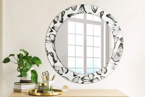 Okrúhle ozdobné zrkadlo Motýľ fi 60 cm