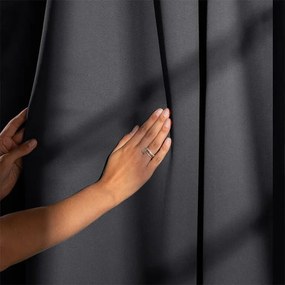 Zatemňovací záves blackout RESTILO grafitový 140 x 245 cm sada 2 ks