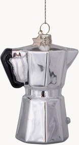 Ručne fúkaná vianočná ozdoba Coffee Maker