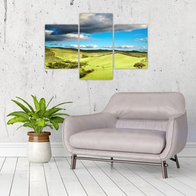 Obraz - Zelená krajina s pahorkami (90x60 cm)