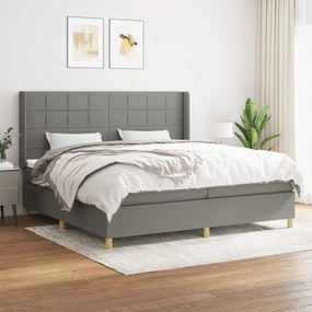 Boxspring posteľ s matracom tmavosivá 200x200 cm látka 3132018