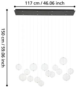 Eglo 390334 - LED Stmievateľný luster na lanku ESPARDELLO 8xLED/4,2W/230V 3000K
