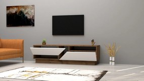 TV stolík Koza 160 cm orech/biela