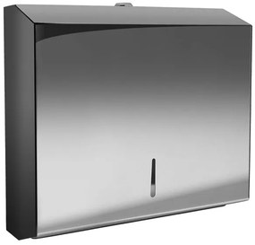 BISK Erga, zásobník na papierové uteráky ZZ z nerezovej ocele, kapacita 500ks, chrómová, ERG-01571