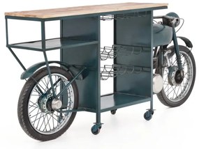 furniture-nabytek.cz - Barový stôl Triumph Bike, lakovaný kov, viacfarebný – 218×56×102 cm
