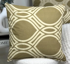 Obliečka na vankúš 40x40 Royal Ornament béžová – 100 % bavlna, zips