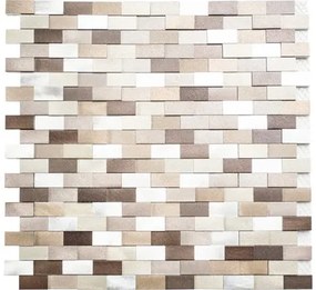 Hliníková mozaika XAM A562 strieborná/meď 30,1 x 30,4 cm