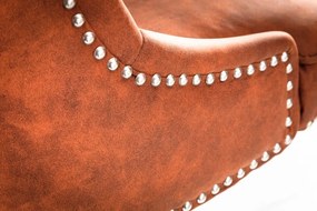 Kancelárska stolička s podrúčkami Jett vintage svetlohnedá