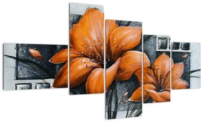 Obraz oranžovej kvety
