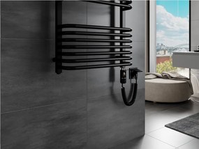 Mexen Apollo, elektrické vykurovacie teleso 1210x450 mm + vykurovacia tyč 600 W, čierna, W117-1210-450-2600-70