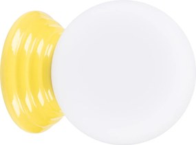 Nástenné svietidlo Zori, 1x biele sklenené tienidlo, y