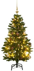 Umelý výklopný vianočný stromček 150 LED a sada gúľ 150 cm 3210086