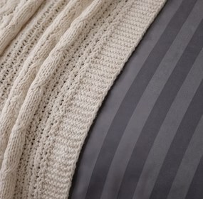 INTERMEDIC SK Hotelové povlečenie damašek tmavo sivé 200x220/2x70x90 cm – zips