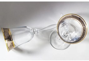 BOHEMIA ANGELA ZLATO-PLATINOVÝ POHÁR 185 ML SADA 6 KS