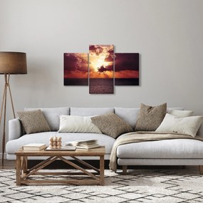 Obraz slnko za mrakmi (90x60 cm)