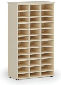 Triediaci regál PRIMO WOOD, 800 x 420 x 1434 mm, 36 priehradok, breza