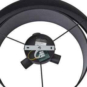 Moderné stropné svietidlo čierne 50 cm 3-svetelné - Steve