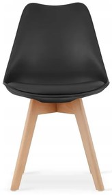 Jedálenská zostava TODI 60cm okrúhly stolový set čierny + 2 stoličky MARK čierne