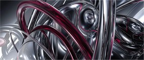 Obraz sivej abstrakcie (120x50 cm)