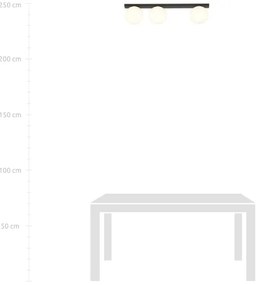 Stropné svietidlo FIT 3xE14/10W/230V čierna/biela