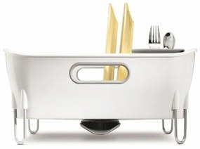 Plastový odkvapkávač na riad Compact, sivá