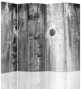 Ozdobný paraván Přírodní dřevo - 180x170 cm, päťdielny, klasický paraván