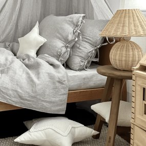 Vankúš hviezda Boho biela 50cm