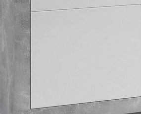 Komoda Stone 82 cm, betón/biela