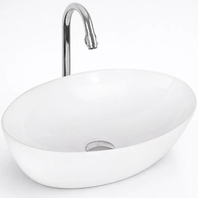 MONACO || Umývadlo na dosku, keramika, biela, oválna