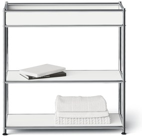 Kovová konzola »CN3 Slim Line« s poličkou, biela