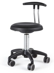 Mobilná pracovná stolička STAR, V 380-480 mm, čierna
