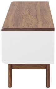 TV stolík tmavé drevo/biela TOLEDO Beliani