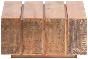 furniture-nabytek.cz - Masívny konferenčný stolík Dakota z mangového dreva, lakovaný, hnedý – 70×70×35 cm