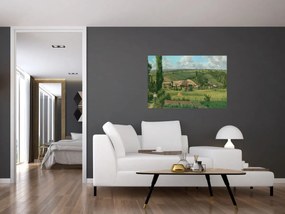 Obraz - Camille Pissarro, Landscape at Les Pâtis, Pontoise, reprodukcia (90x60 cm)