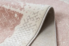 Dywany Łuszczów, Kusový koberec Core A004 Frame beige/pink, 180x270, ružová, chodba / predsieň