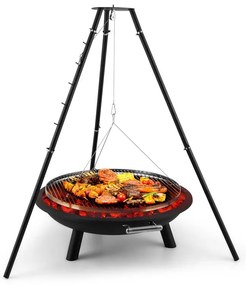 Blumfeldt Arco Trino, otočný gril, ohnisko, BBQ, trojnožka, nehrdzavejúca oceľ