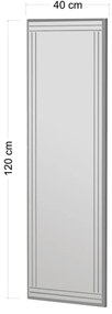 Zrkadlo Buhem White 40 x 120 cm
