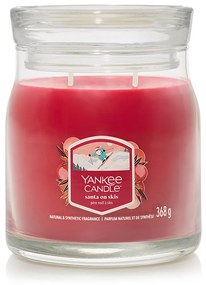 Yankee Candle vonná sviečka Signature v skle stredná Santa On Skis, 368 g, S