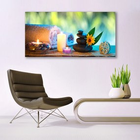Obraz na akrylátovom skle Sviečky uterák umenie 120x60 cm