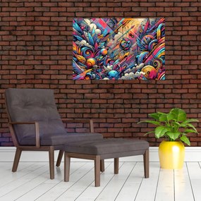 Obraz - Pestrofarebné graffiti (90x60 cm)