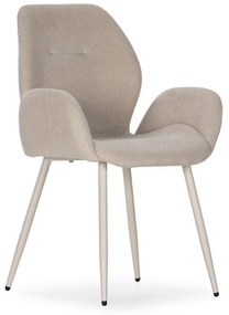 Béžové čalúnené jedálenské kreslá v súprave 2 ks Ansu – Marckeric