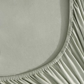 Goldea jersey elastická plachta - šalviovo zelená 90 x 200 cm