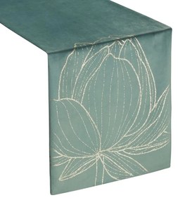 Dekorstudio Elegantný zamatový behúň na stôl BLINK 12 tmavomätový Rozmer behúňa (šírka x dĺžka): 35x140cm