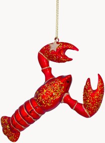 Ručne fúkaná vianočná ozdoba Lobster
